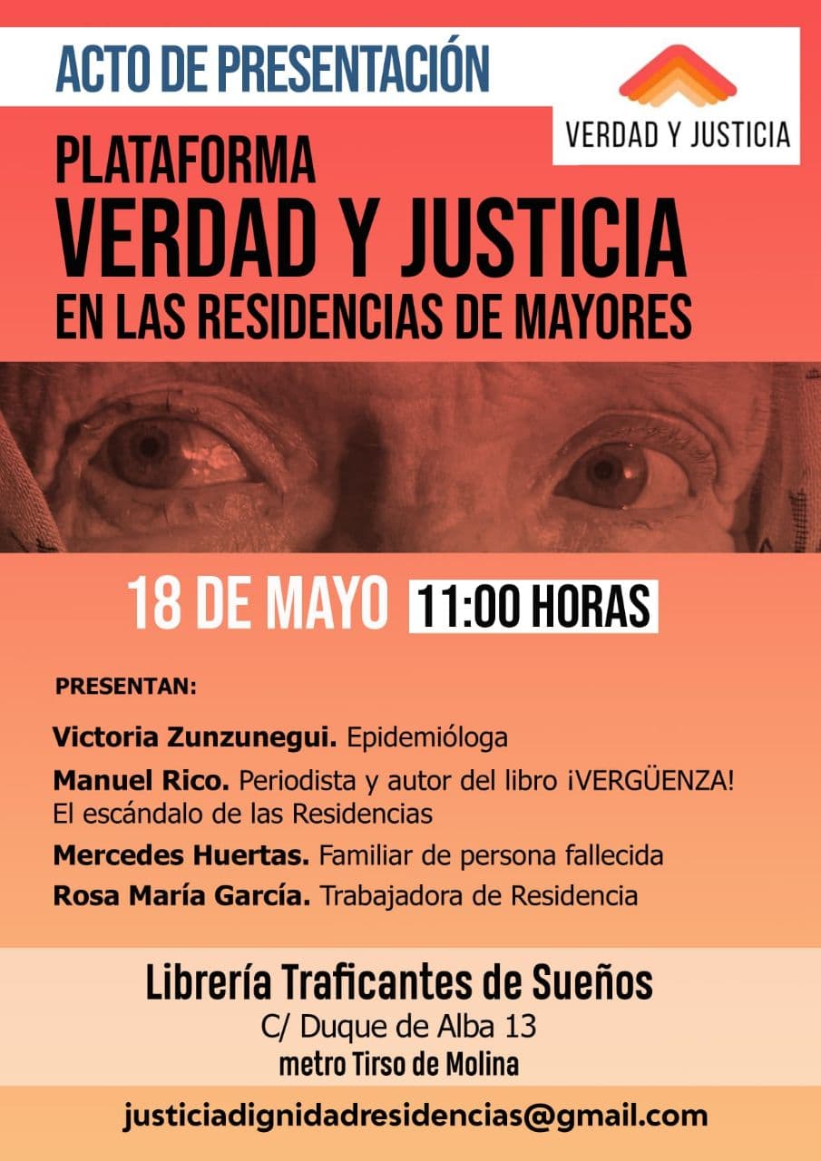 Presentación Verdad y Justicia en las residencias día 18 mayo 11h