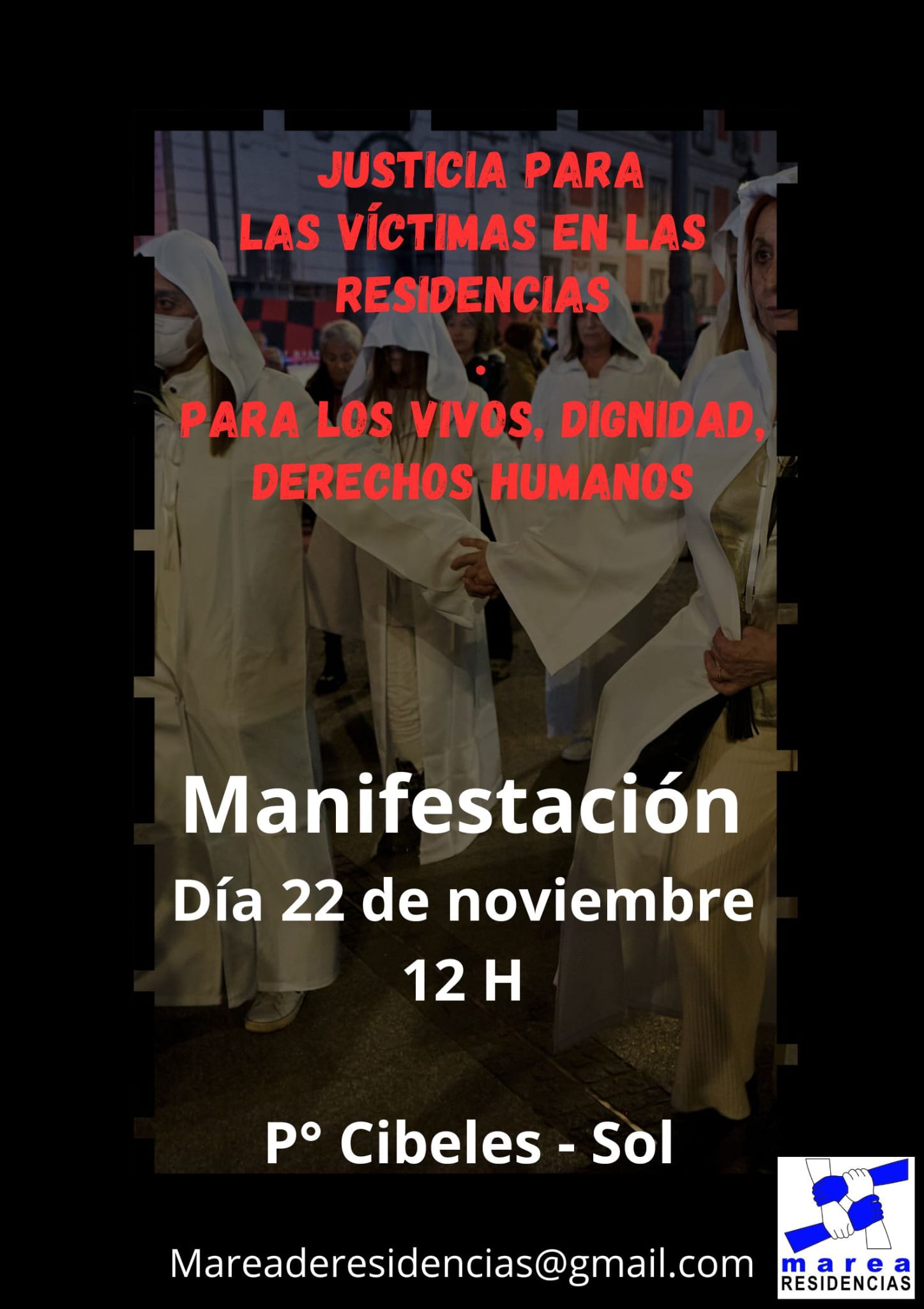 Ven a la manifestación del 22 noviembre 2025  12 Cibeles por los derechos de los residentes