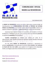 Comunicado 8 Octubre 2019 Apoyo a pensionistas