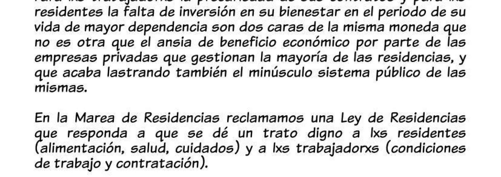 Llamamamiento a la manifestación 23 de noviembre 2019